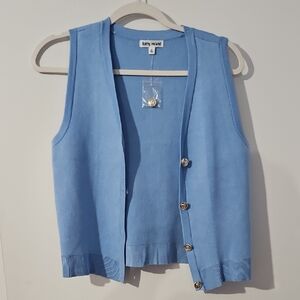 Kathy Ireland Sky Blue Knit Vest